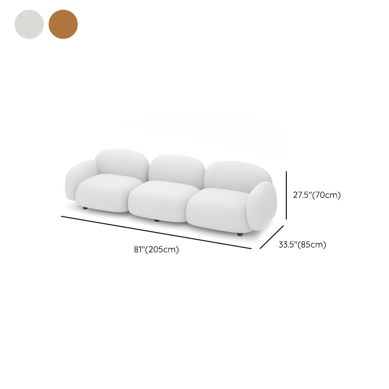 Contemporary Standard Sofa Sewn Pillow Back Sofa for Bonus Room