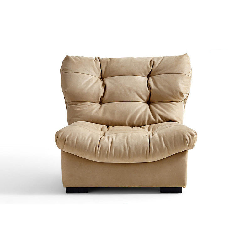 Contemporary Faux Leather Seating Biscuit Back Sofa for Apartment