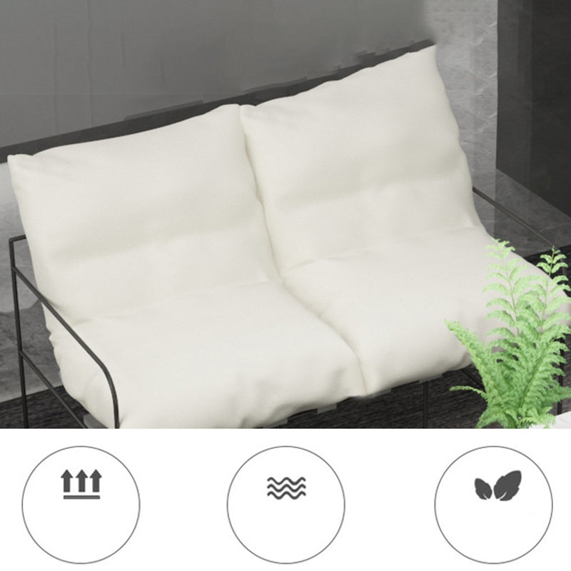 Modern White Stain Resistant Seating Tuxedo Arm Sofa for Bonus Room