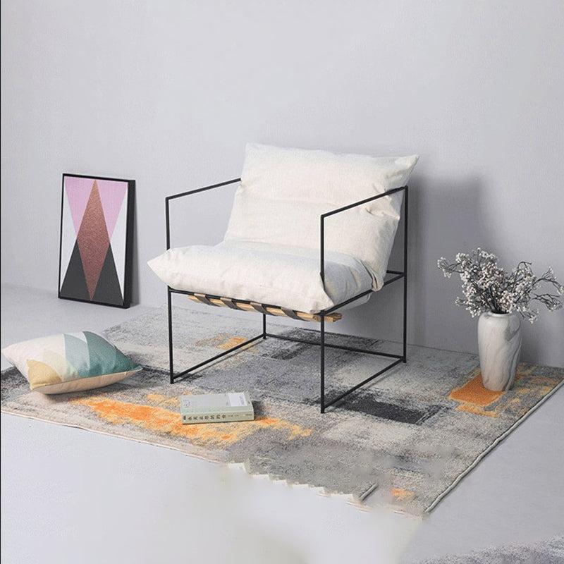Modern White Stain Resistant Seating Tuxedo Arm Sofa for Bonus Room