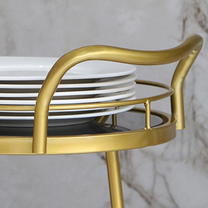 26.77"W Rolling Contemporary Prep Table Metal Prep Table for Home Use