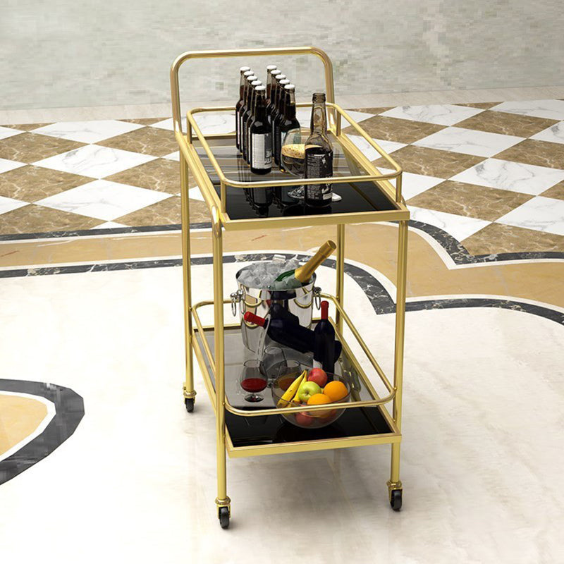Open Storage Prep Table 27.2"L Modern Home Prep Table with Casters