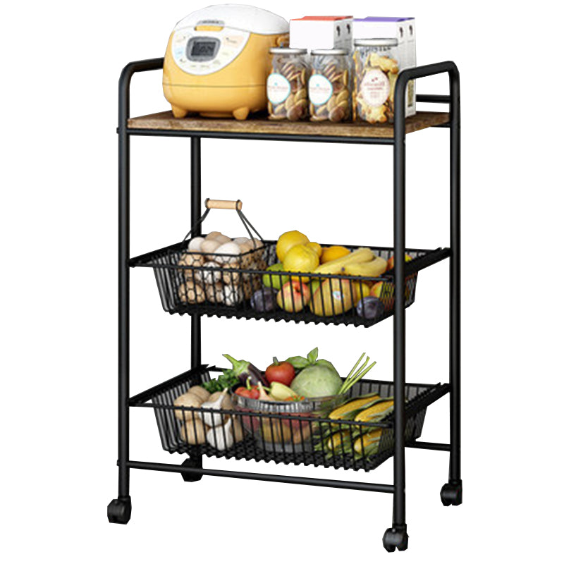 Dining Room Prep Table Contemporary Style Open Storage Prep Table