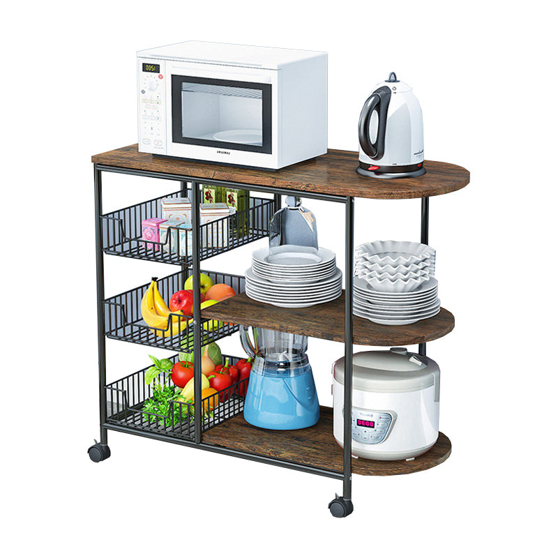 Dining Room Prep Table Contemporary Style Open Storage Prep Table