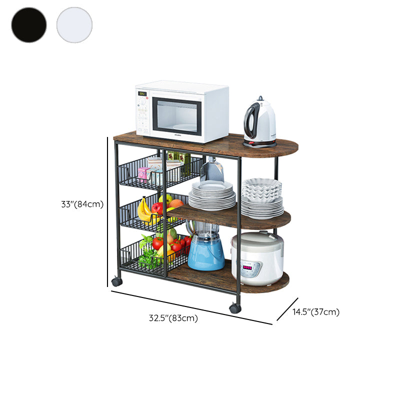 Dining Room Prep Table Contemporary Style Open Storage Prep Table