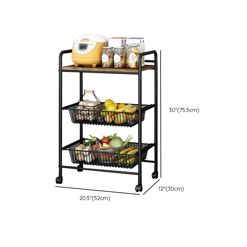 Dining Room Prep Table Contemporary Style Open Storage Prep Table