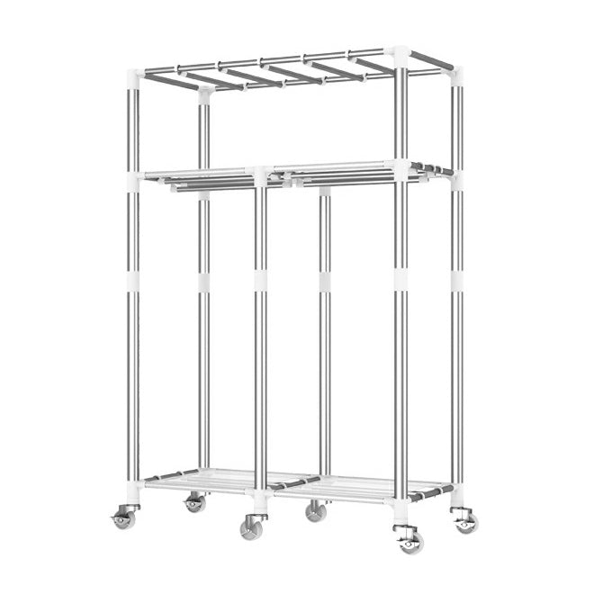 Modern Wardrobe Closet with Shelves Steel Wardrobe Cabinet with Legs