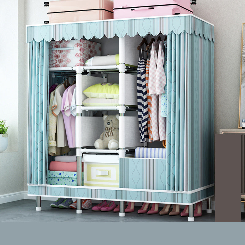 Steel Wardrobe Closet with Legs Modern Wardrobe Cabinet for Home