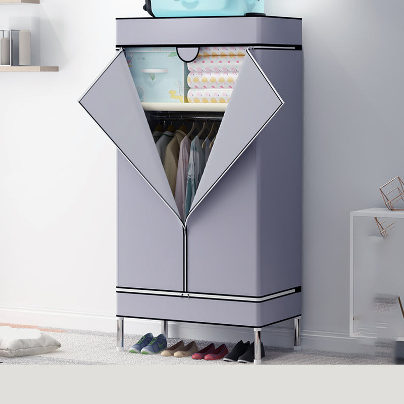 Steel Wardrobe Cabinet with Shelves Modern Wardrobe Armoire for Home