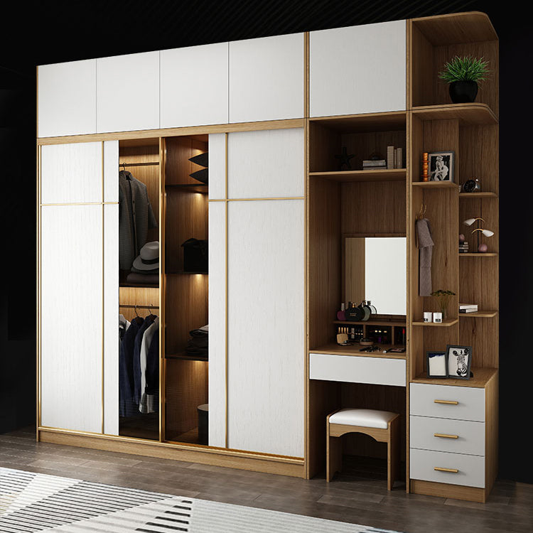 Engineered Wood Wardrobe Cabinet Contemporary Wardrobe Armoire