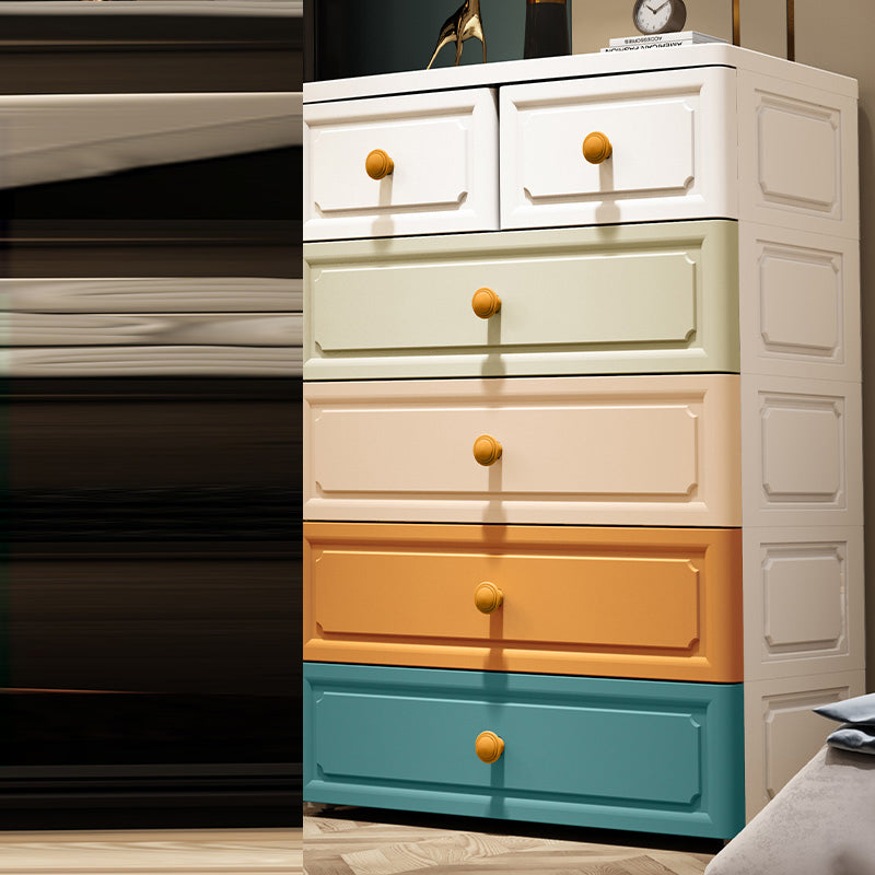 Non-Hanging Wardrobe Armoire with Drawer Plastic Storage Cabinet Wardrobe