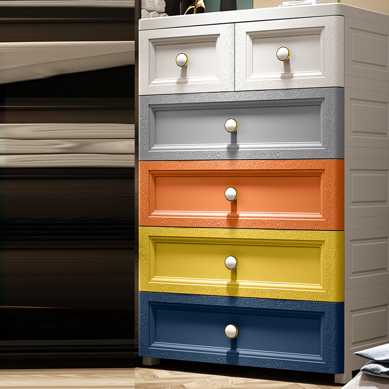 Non-Hanging Wardrobe Armoire with Drawer Plastic Storage Cabinet Wardrobe