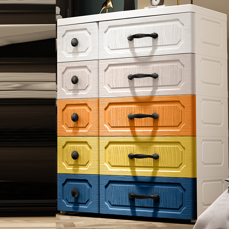 Non-Hanging Wardrobe Armoire with Drawer Plastic Storage Cabinet Wardrobe