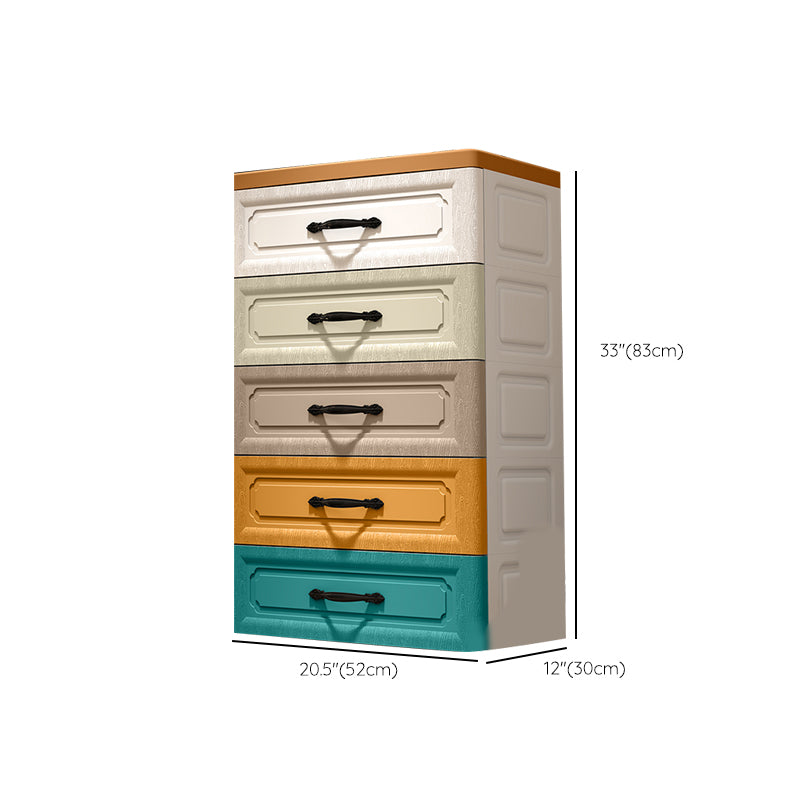 Non-Hanging Wardrobe Armoire with Drawer Plastic Storage Cabinet Wardrobe
