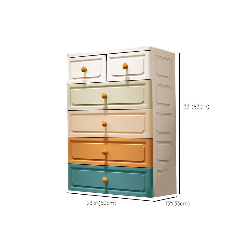 Non-Hanging Wardrobe Armoire with Drawer Plastic Storage Cabinet Wardrobe