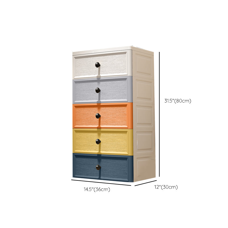 Non-Hanging Wardrobe Armoire with Drawer Plastic Storage Cabinet Wardrobe