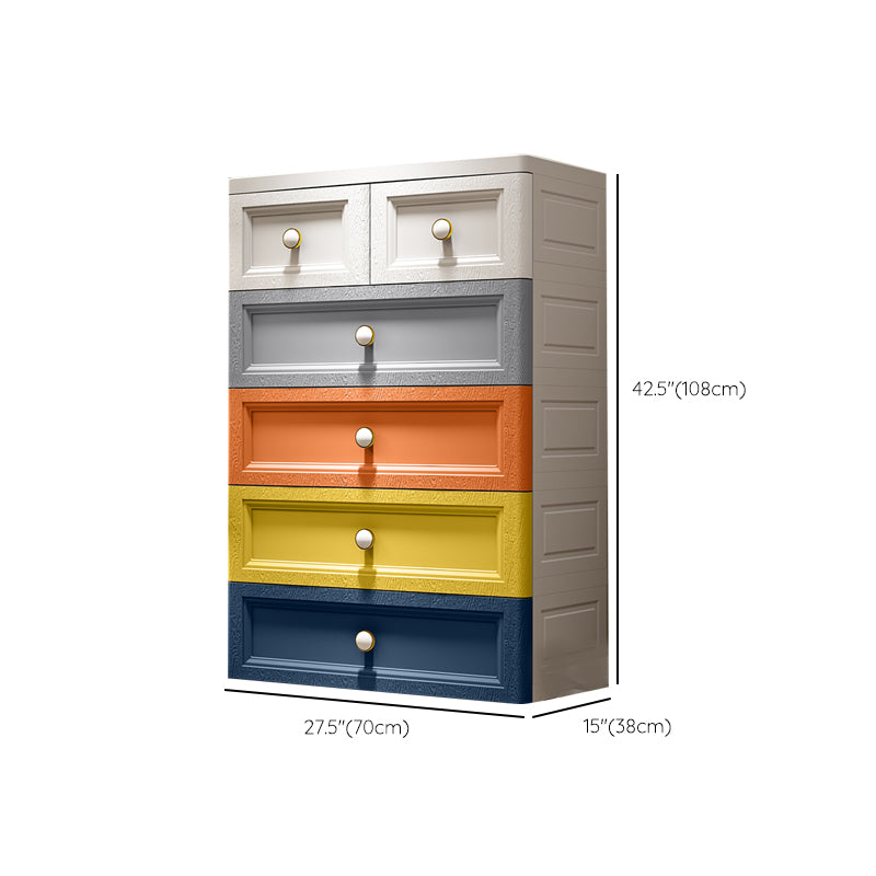 Non-Hanging Wardrobe Armoire with Drawer Plastic Storage Cabinet Wardrobe