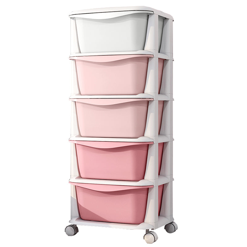 5-Drawer Storage Cabinet Contemporary Plastic Wardrobe Armoire