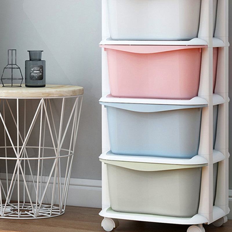 5-Drawer Storage Cabinet Contemporary Plastic Wardrobe Armoire