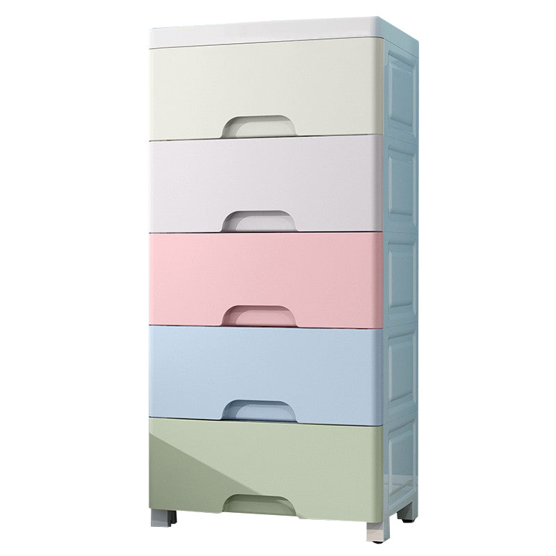 5-Drawer Storage Cabinet Contemporary Plastic Wardrobe Armoire