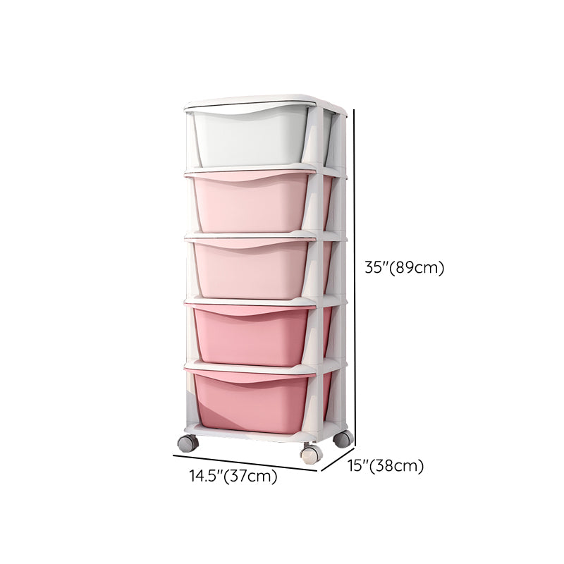 5-Drawer Storage Cabinet Contemporary Plastic Wardrobe Armoire