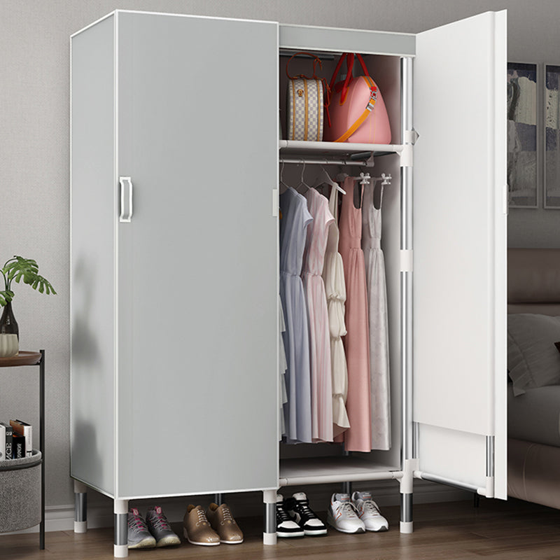 Hinged Wardrobe Armoire Modern with Legs Steel Wardrobe Closet for Home