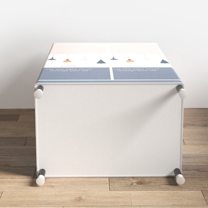 Contemporary Wardrobe Cabinet with Shelves Steel Wardrobe Armoire for Home