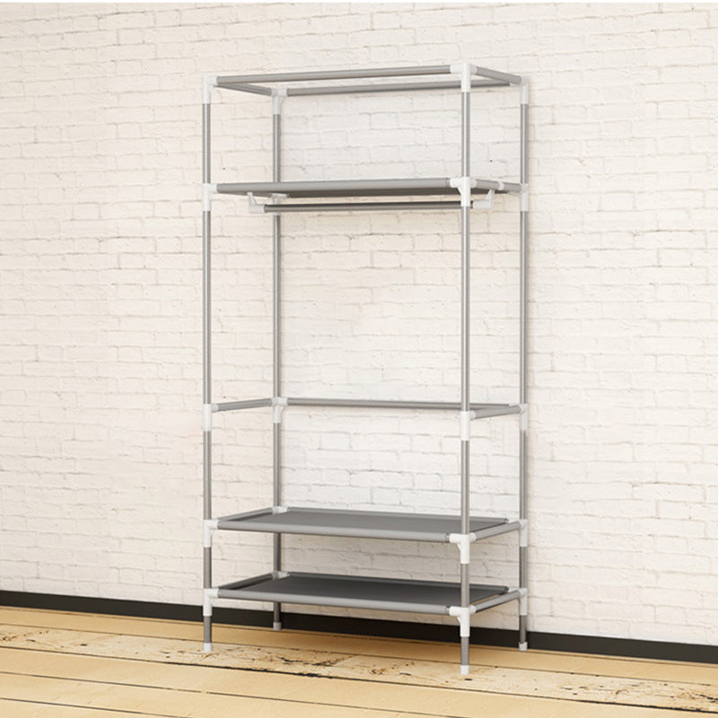 Steel Wardrobe Armoire with Drawer Modern Wardrobe Cabinet for Home