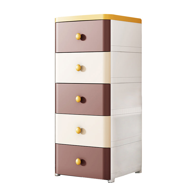 5-Drawer Wardrobe Armoire with Legs Modern Plastic Storage Cabinet