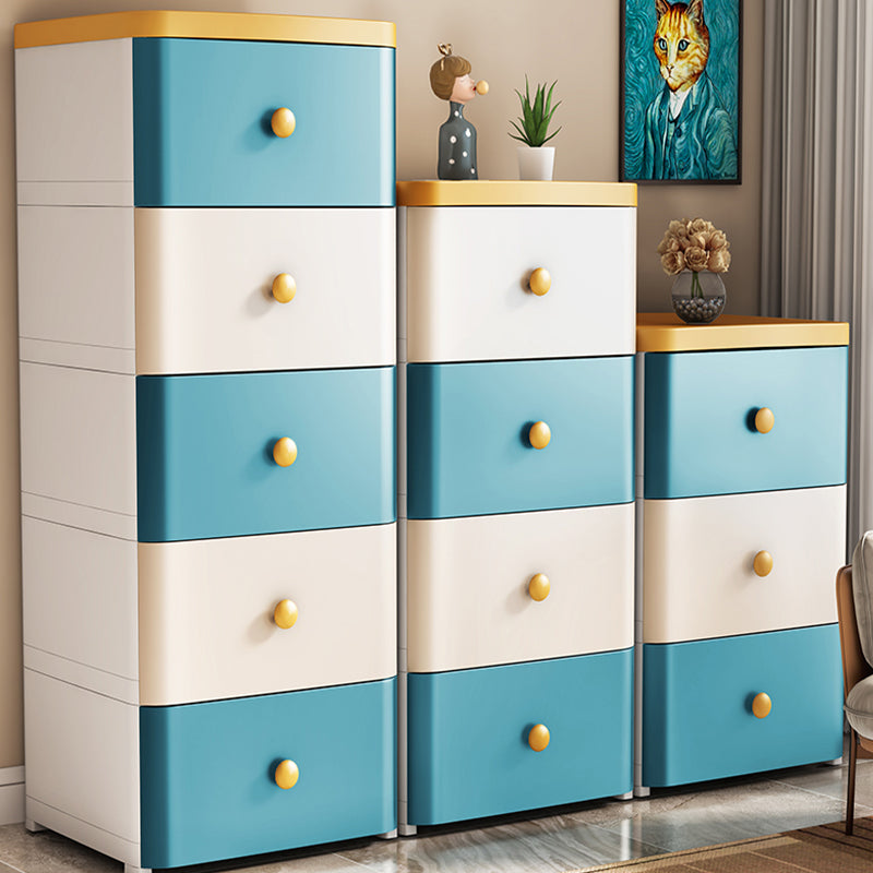 5-Drawer Wardrobe Armoire with Legs Modern Plastic Storage Cabinet