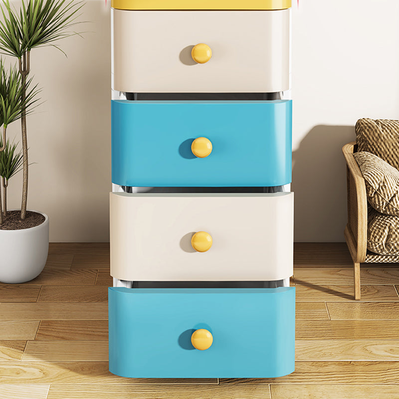 5-Drawer Wardrobe Armoire with Legs Modern Plastic Storage Cabinet