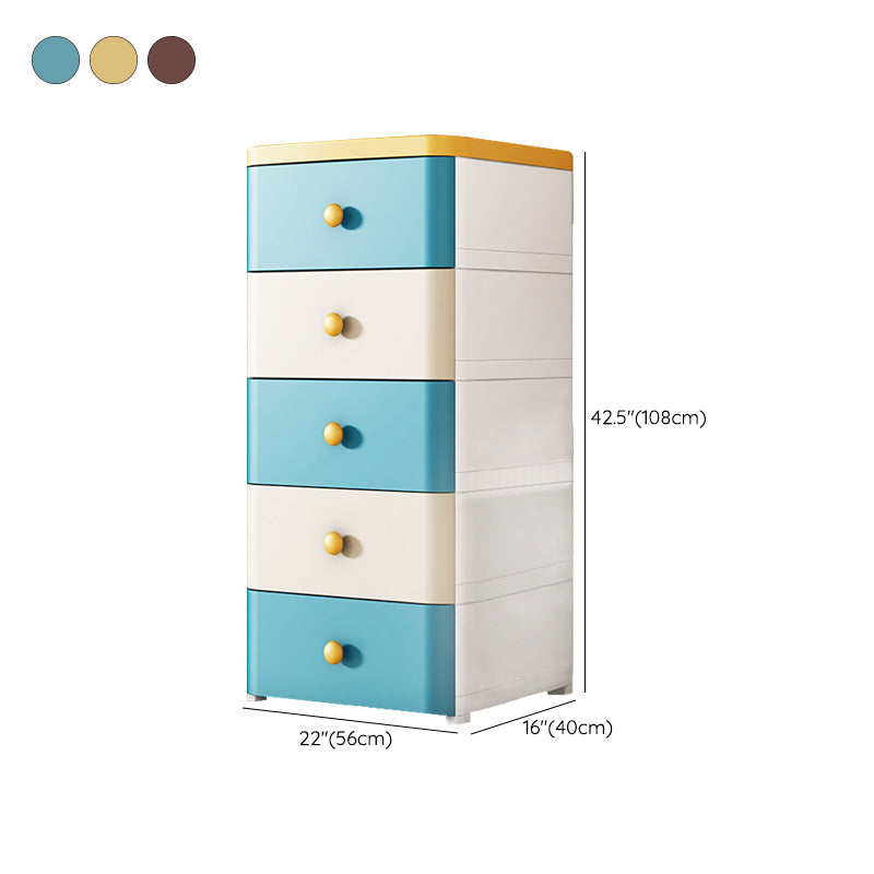 5-Drawer Wardrobe Armoire with Legs Modern Plastic Storage Cabinet