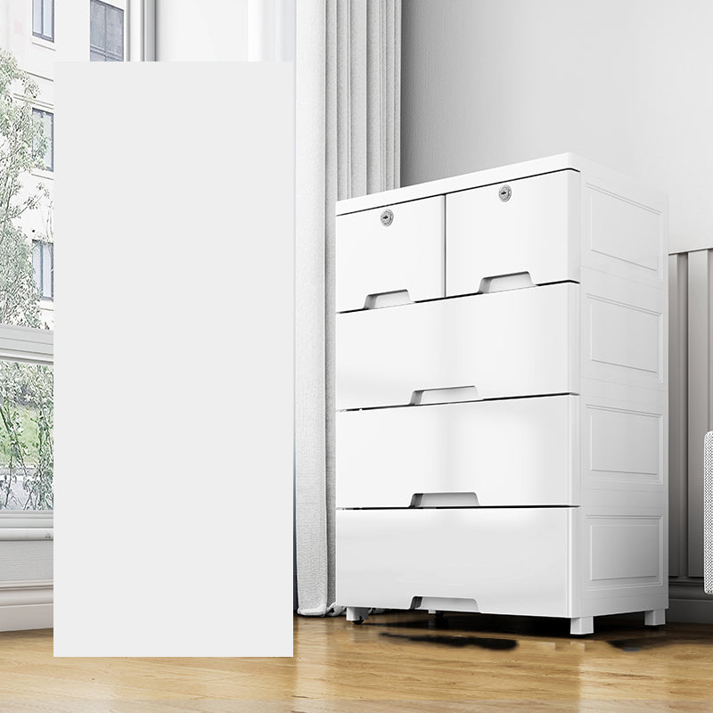 White Plastic Storage Cabinet with Legs Contemporary Wardrobe Armoire
