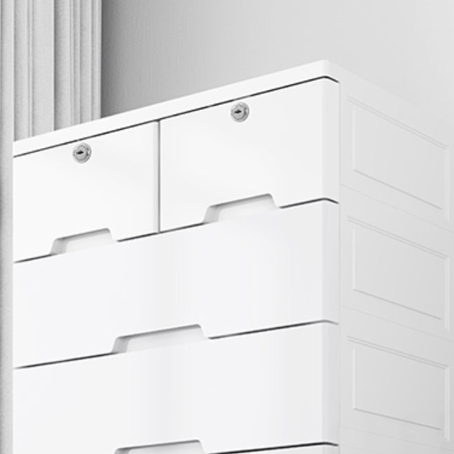 White Plastic Storage Cabinet with Legs Contemporary Wardrobe Armoire