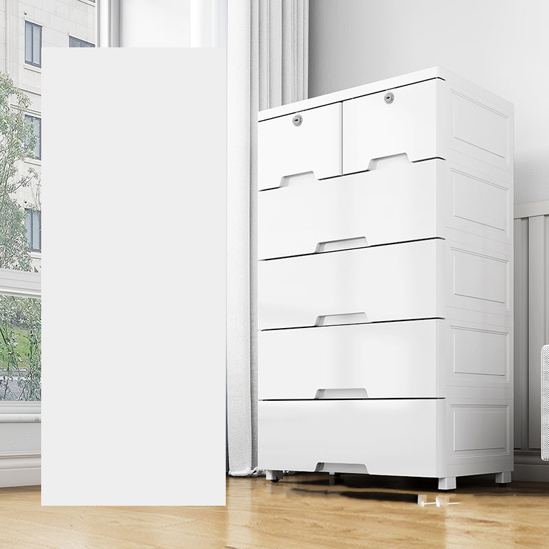 White Plastic Storage Cabinet with Legs Contemporary Wardrobe Armoire