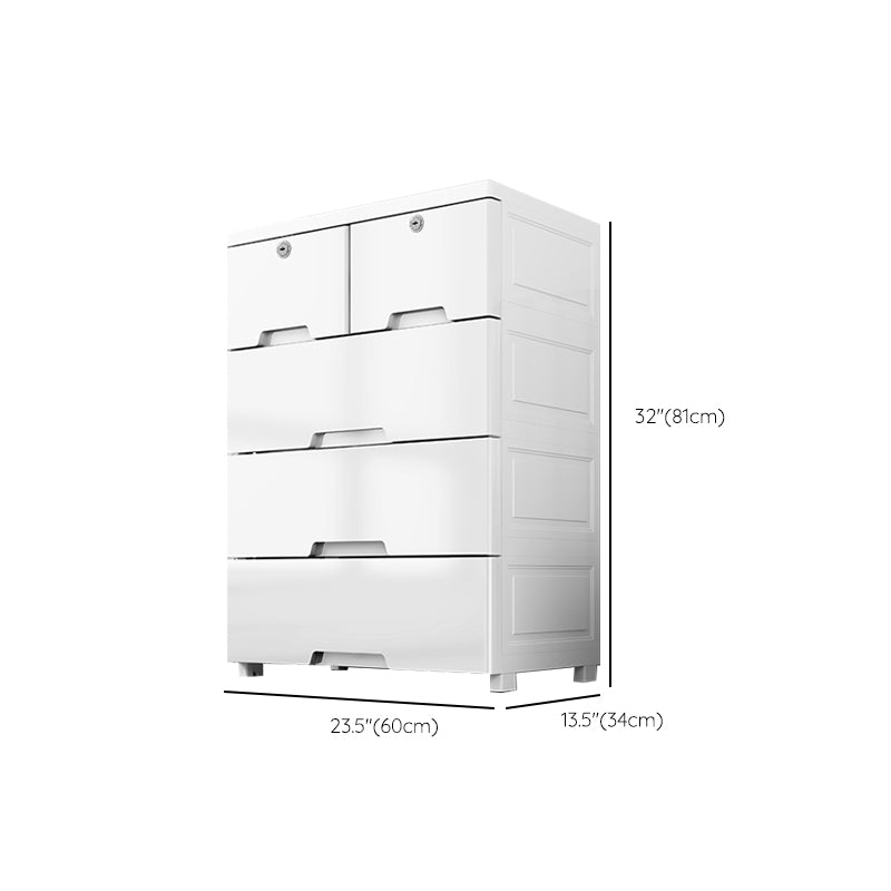 White Plastic Storage Cabinet with Legs Contemporary Wardrobe Armoire