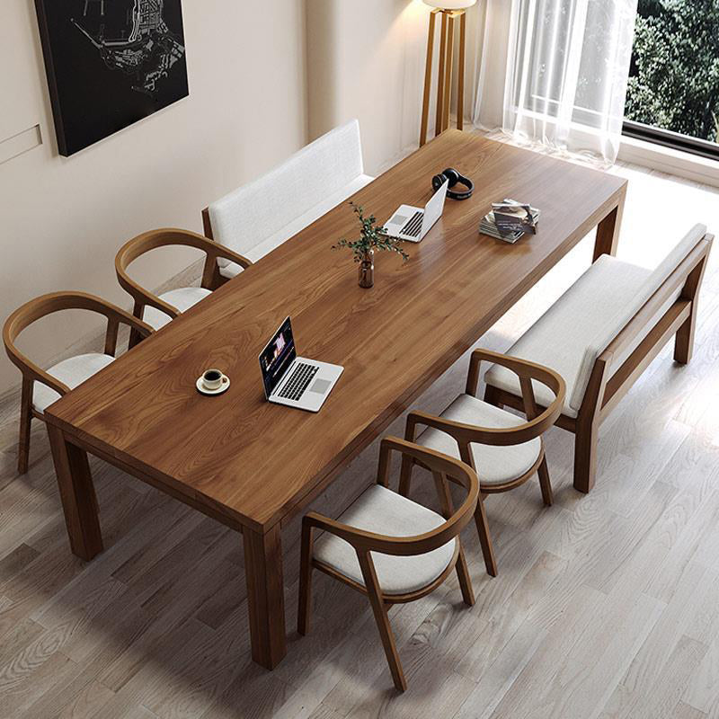 Modern Solid Wood Dining Table 4 Legs Dining Table for Dining Room