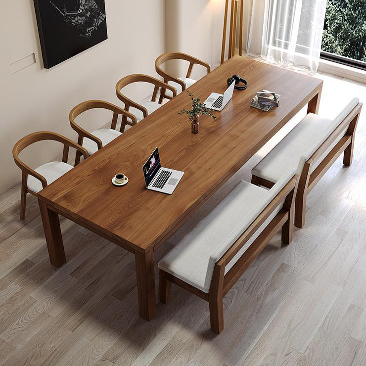 Modern Solid Wood Dining Table 4 Legs Dining Table for Dining Room