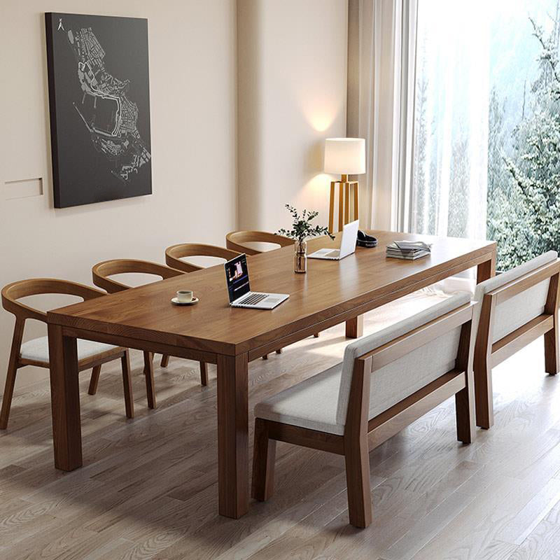 Modern Solid Wood Dining Table 4 Legs Dining Table for Dining Room
