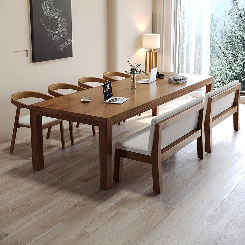Modern Solid Wood Dining Table 4 Legs Dining Table for Dining Room