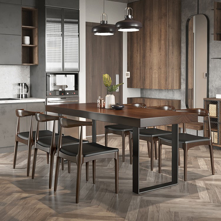 Rectangle Dining Table Set 1/5/7 Pcs Solid Wood Dining Table and Chairs