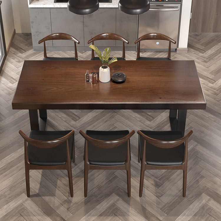 Rectangle Dining Table Set 1/5/7 Pcs Solid Wood Dining Table and Chairs