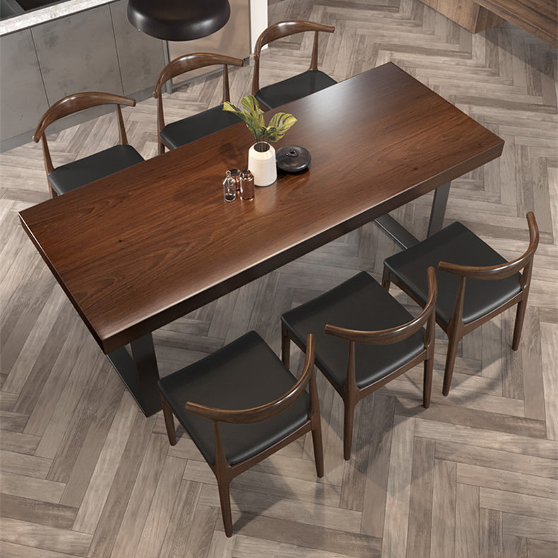 Rectangle Dining Table Set 1/5/7 Pcs Solid Wood Dining Table and Chairs