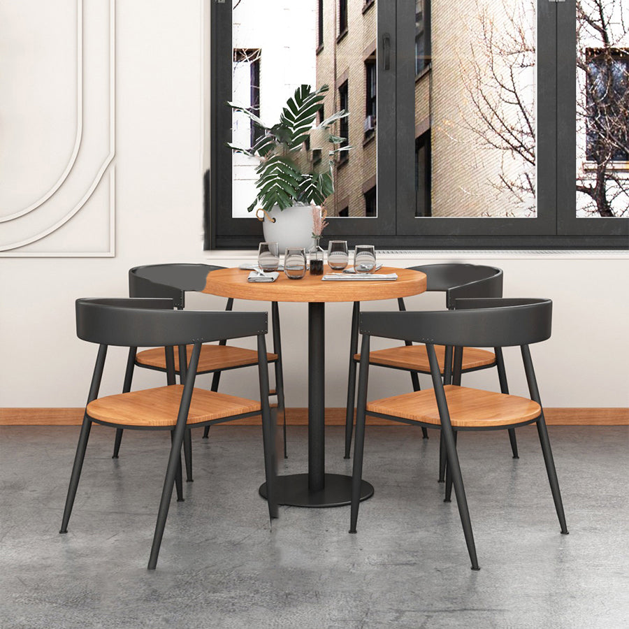 Modern Dining Set 1/3/4/5 Pcs Metal Frame Dining Table and Chairs