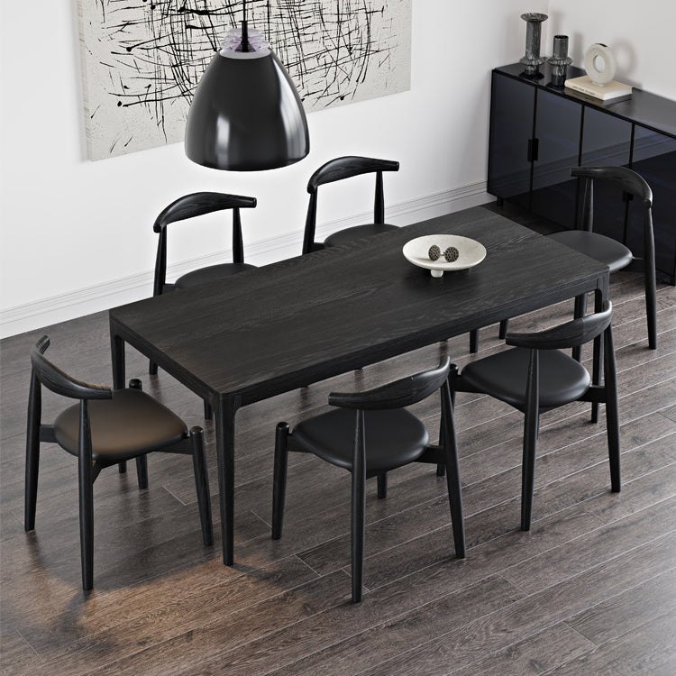 Modern Dining Set 1/4/5/6/7 Pcs Ash Solid Wood Dining Table and Chairs