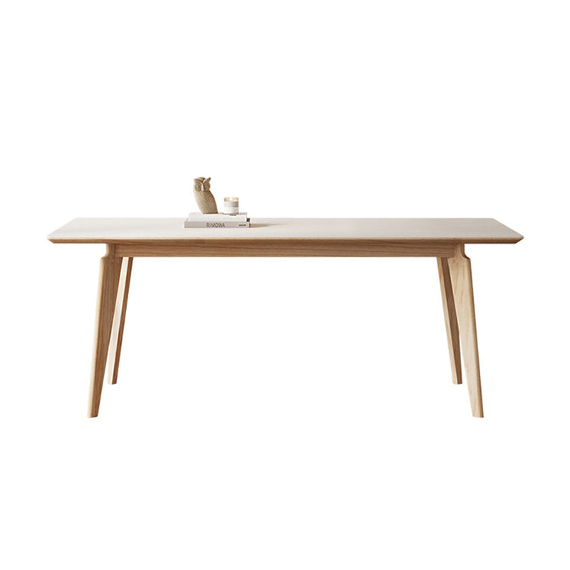 Modern 1/2/5/7 Pieces Dining Set Stone Rectangle Dining Table Set in White