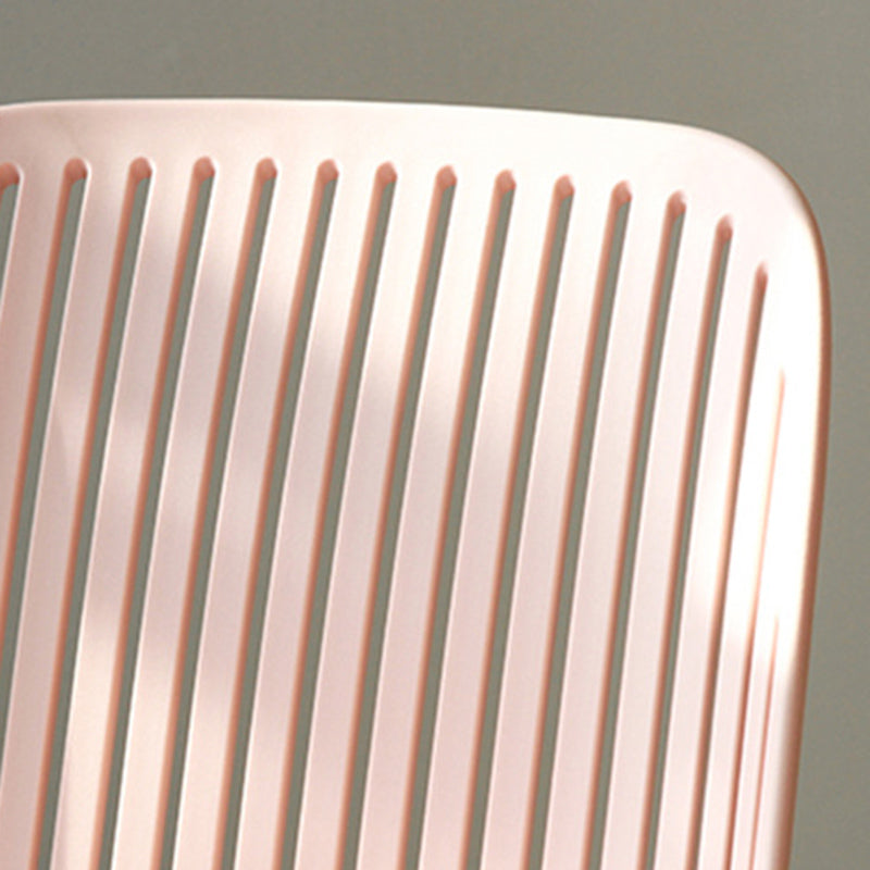 Nordic Style Armless Side Chairs Plastic Chairs with Plastic Legs for Home Use