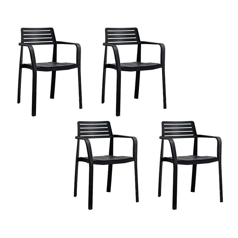 Nordic Style Arm Side Chairs Plastic Chairs with 4 Legs for Home Use