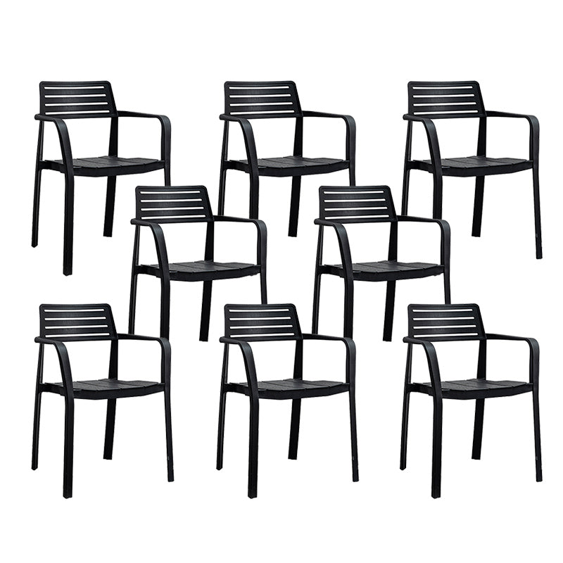 Nordic Style Arm Side Chairs Plastic Chairs with 4 Legs for Home Use