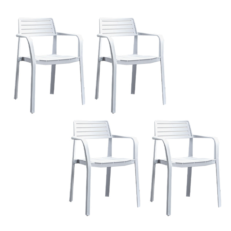 Nordic Style Arm Side Chairs Plastic Chairs with 4 Legs for Home Use